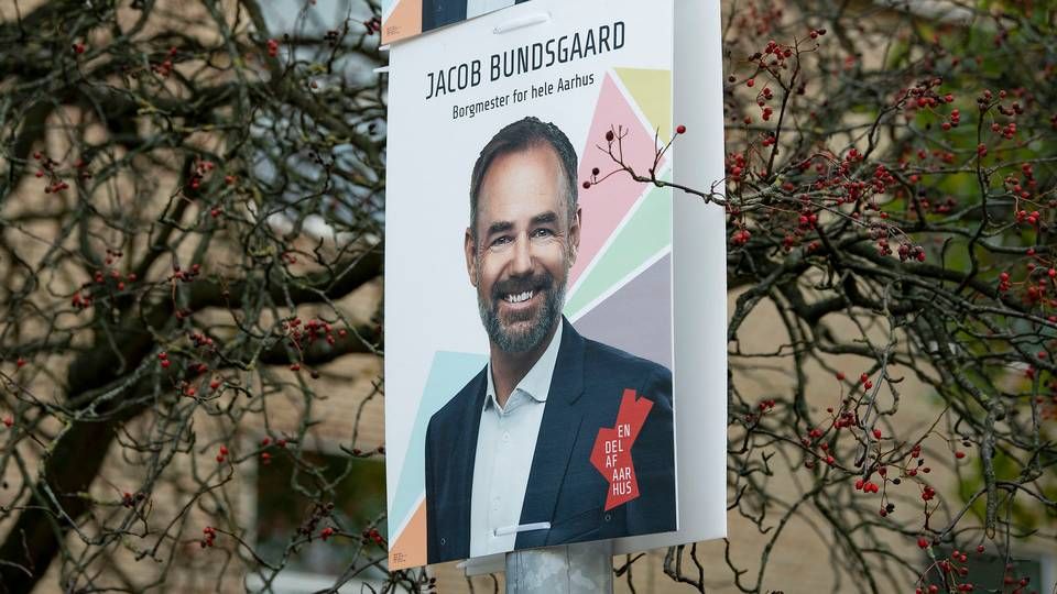I Aarhus har den siddende borgmester Jacob Bundsgaard fået langt mere omtale i medierne end de øvrige kandidater, viser ny måling. | Foto: Bo Amstrup/Ritzau Scanpix