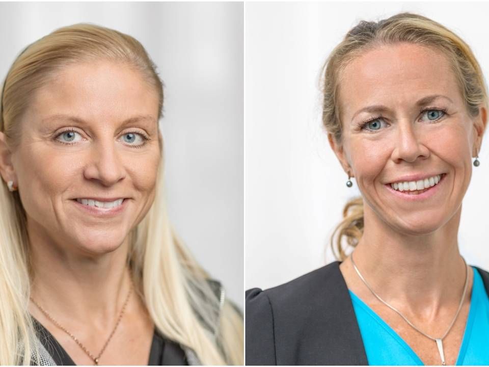 Ulrika Enhörning (tv.) er ny Head of Equities, mens Karin Belzer (th.) er ny Head of Fixed Income i Swedbank Robur. | Foto: PR / Swedbank Robur