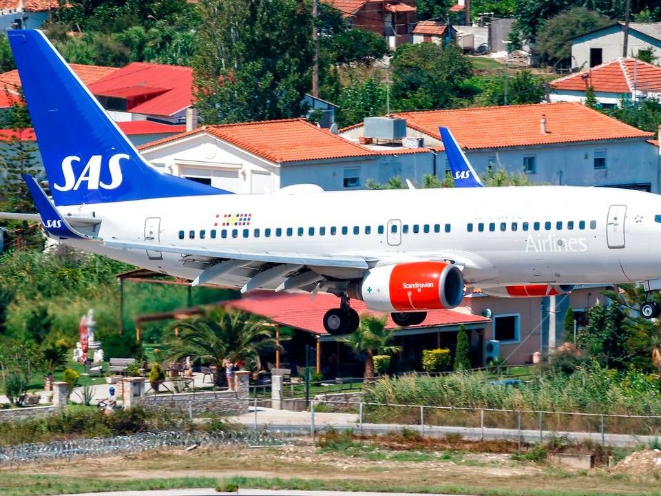 SAS-fly i græsk lufthavn. | Foto: Markus Mainka/AP/Ritzau Scanpix