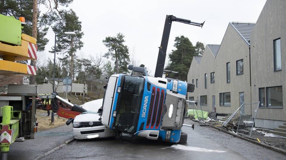 Arbeidsulykke i Sverige i 2016. | Foto: Henrik Montgomery / TT / NTB