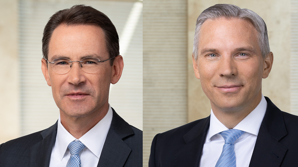 Marc Hess, Aareal-Finanzvorstand (l.) und Aareal-Vorstandsmitglied Christof Winkelmann (r.) | Foto: Aareal Bank