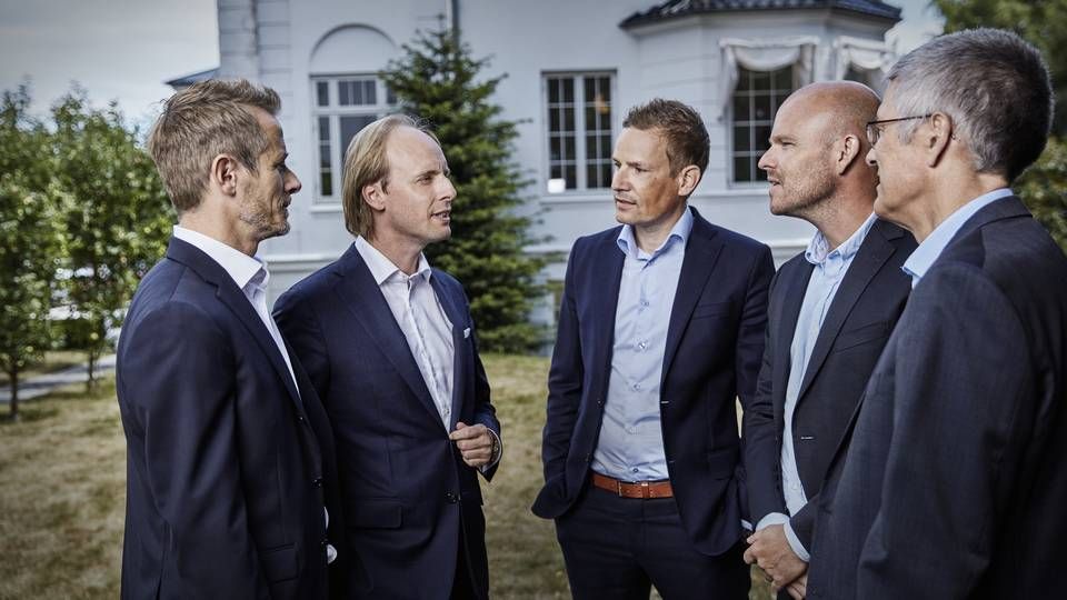 The partner team at Nordic Alpha Partners (l-r): Rasmus Lund, Jakob Fuhr Hansen, Laurits Bach Sørensen, Troels Øberg og Ulrik Jørring | Photo: NAPr