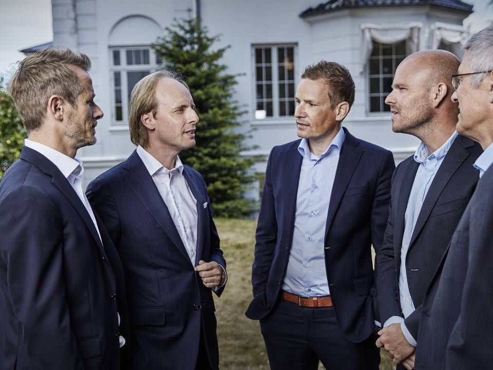 Partnergruppen i Nordic Alpha Partners , fra venstre Rasmus Lund, Jakob Fuhr Hansen, Laurits Bach Sørensen, Troels Øberg og Ulrik Jørring | Foto: NAPpr