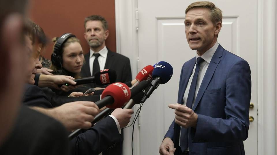 Kristian Thulesen Dahl på Christiansborg onsdag efter gruppemødet. | Foto: Nils Meilvang/Ritzau Scanpix