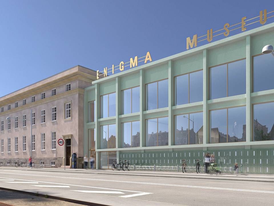 Sådan kommer det kommende kommunikationsmuseum Enigma på Østerport i København til at se ud. | Foto: Jeudan / PR