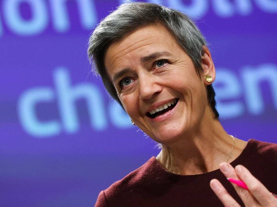 Margrethe Vestager, EU's konkurrencekommissær, vil ikke afivse støtte til produktion af microchips. | Foto: Yves Herman/Reuters/Ritzau Scanpix