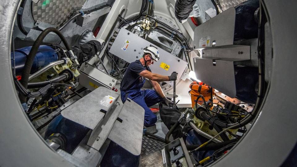 Arbejdet - her service i et vindmølletårn - har i vidt omfang kunnet fortsætte i Vestas. | Foto: vestas