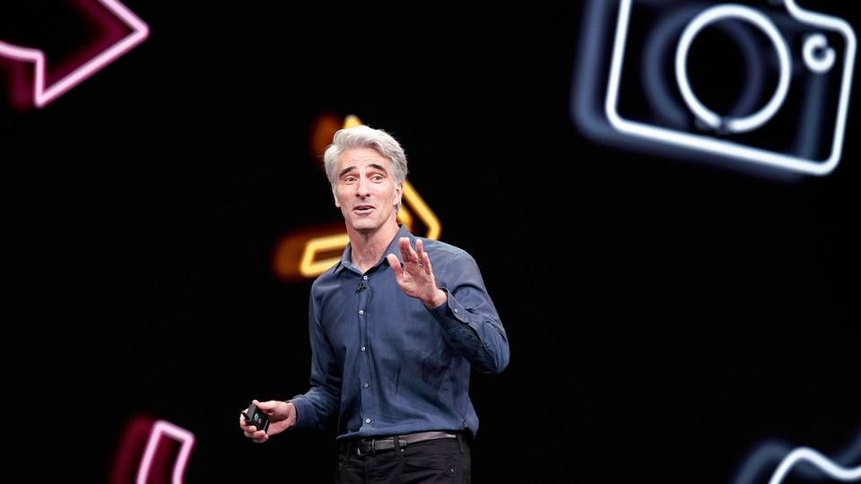 Apples direktør for software-programmering, Craig Federighi, mener, at NSO bruger millioner af dollar på overvågningsteknologi. | Foto: Mason Trinca/Reuters/Ritzau Scanpix