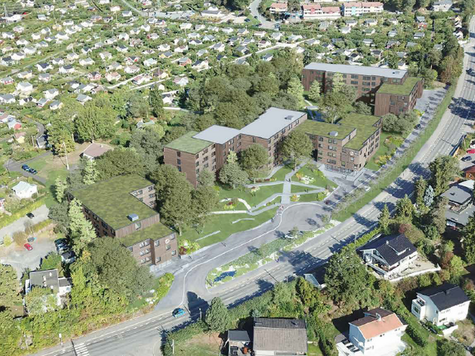 FREMTIDSUTSIKT: Slik illustreres utbyggingsplanene SiO har i Sognsveien 102, der organisasjonen nå har fått ja til planforslaget. | Foto: A-lab