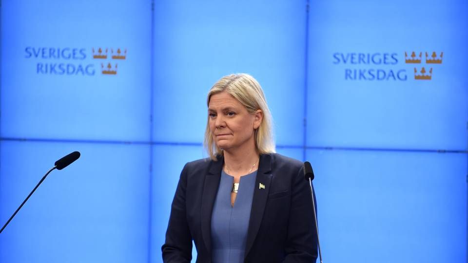 Sveriges statsminister Magdalena Andersson kunne til morgen meddele, at det fra 9. februar er slut med coronarestriktioner i Sverige. | Foto: 10050 Pontus Lundahl/TT/TT NYHETSBYRÅN / TT NYHETSBYRÅ