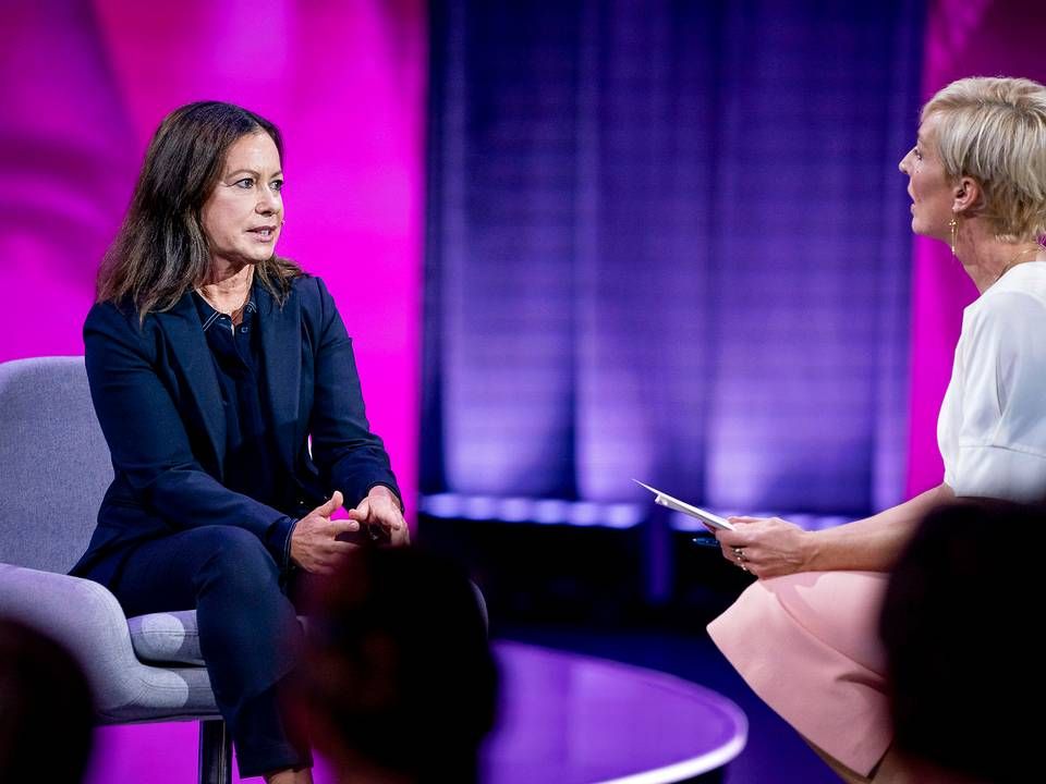 Catherine Mazzacco interviewes ved Sundhedsindustriens Dag 2021. | Foto: Liselotte Sabroe/Ritzau Scanpix