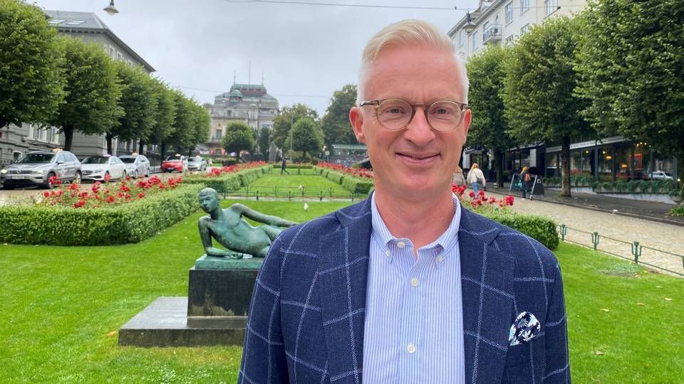 Morten Hübbe, konsernsjef i Tryg. Her fra et besøk i Bergen sist sommer. | Foto: FinansWatch/Joar Grindheim