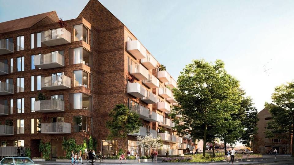 Tæt på Aarhus Universitet skyder 209 boliger op i stedet for de nuværende villaer på stedet. | Foto: PR-visualisering