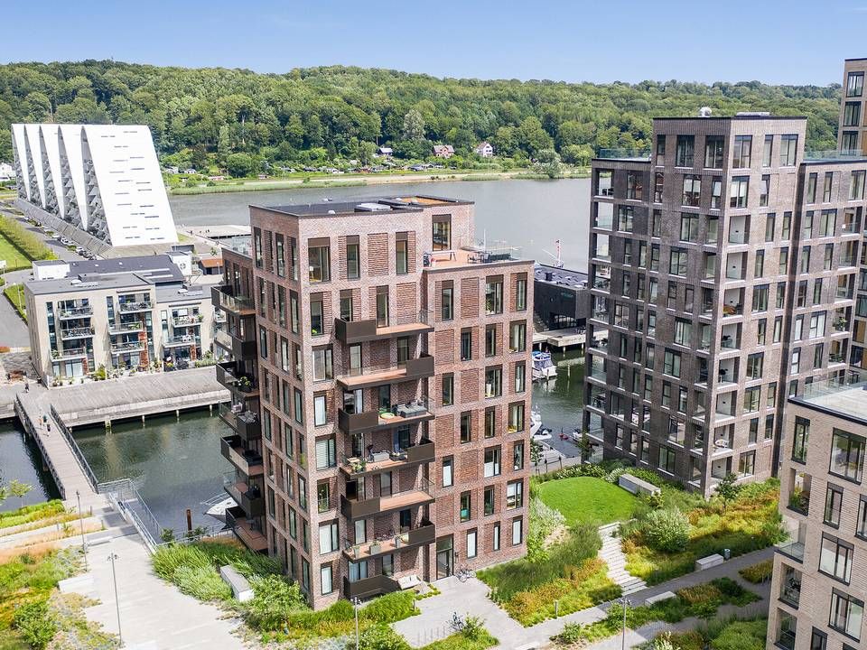 Sidste år solgte NRE sammen med Kirk Property dette syvetagers boligtårn på 2800 kvm i Vejle til en lokal investor. | Foto: PR / NRE Group