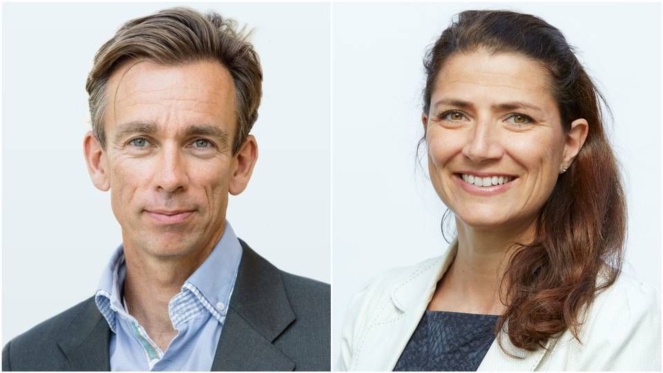 FORNØYDE KJØPERE. Finansdirektør Anders Olstad og administrerende direktør Sonja Horn får styrket klyngene sine når Oslo Areal-eiendommene innlemmes hos Entra. | Foto: Entra