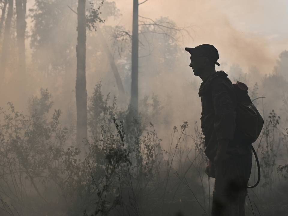 Skovbrande er en af konsekvenserne af klimaforandringer, som genforsikringsselskaber kommer til at mærke. Her er en skovbrand i Omsk, Rusland. | Foto: Alexey Malgavko/REUTERS / X07091