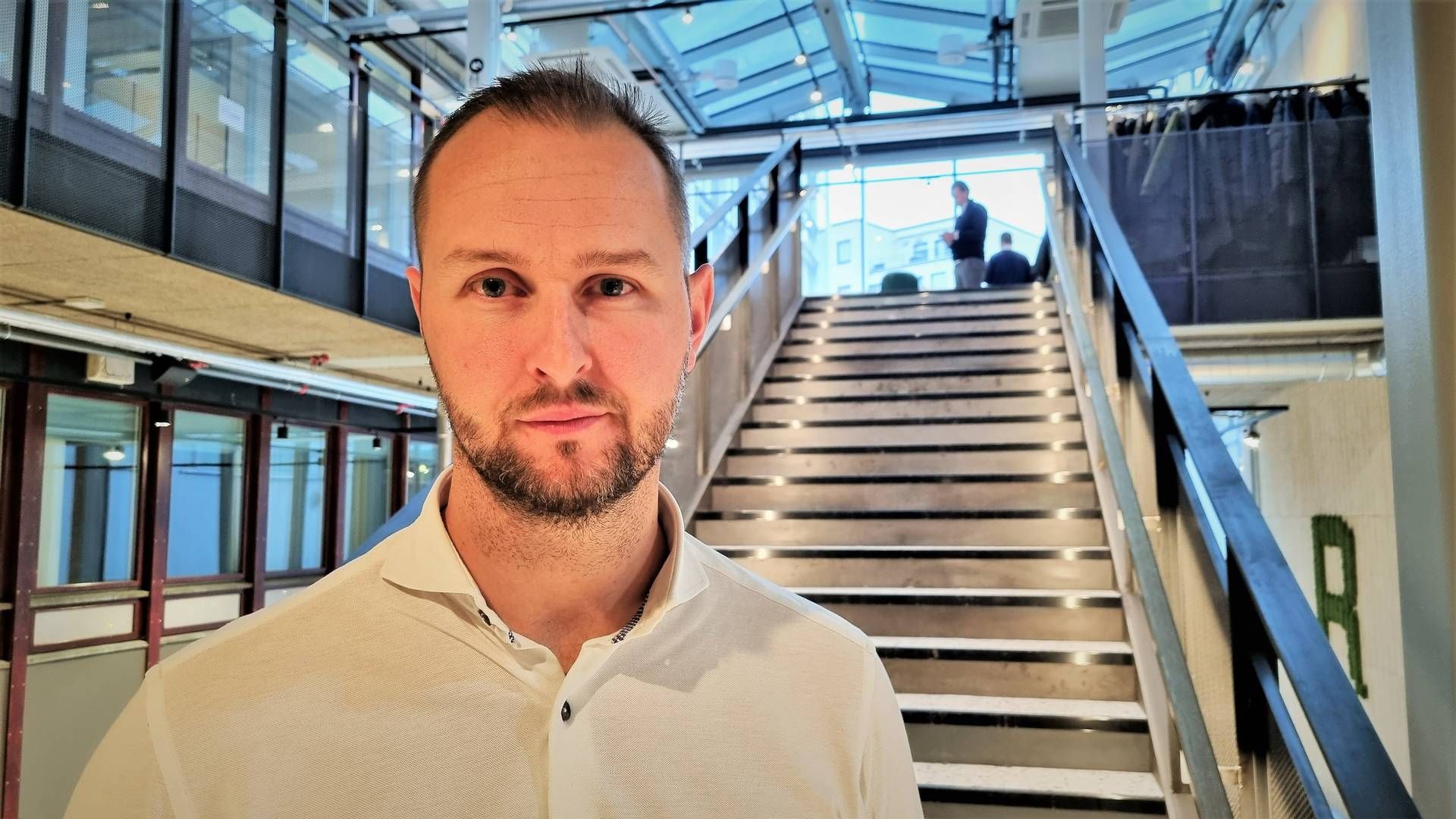 TEK-TOPP: Robert Skramstad i Malling og Co Technology under Proptech 2021, som ble arrangert i Rebel-bygget i Oslo sentrum. | Foto: Fabian Skalleberg Nilsen