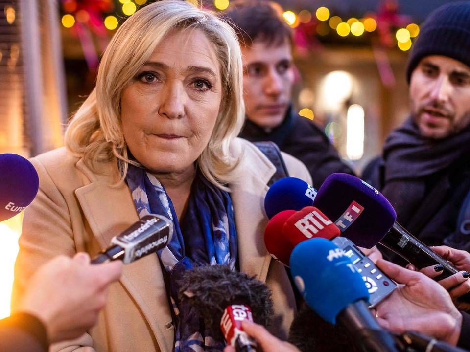 Marine Le Pen, leder af det franske højrefløjsparti Ressemblement National, stiller op til det franske presidentvalg. | Foto: Wojtek Radwanski/AFP/Ritzau Scanpix