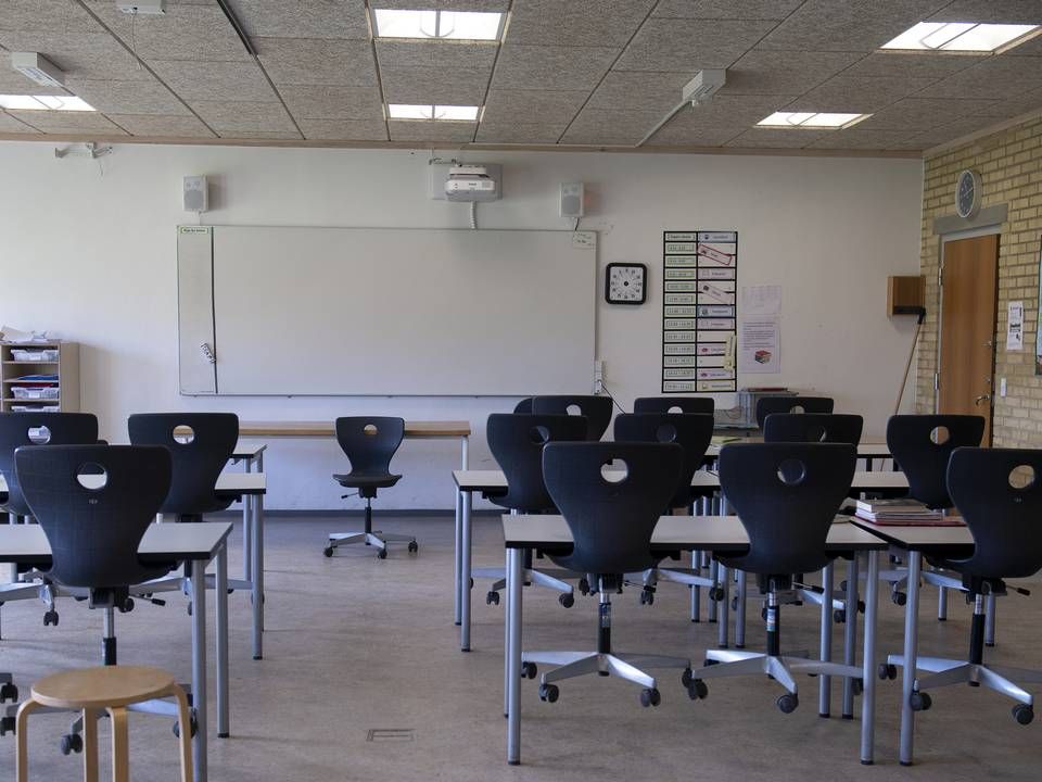 Klasselokalerne kan ende med at stå tomme noget tidligere end oprindelig planlagt. | Foto: Marie Ravn/JPA