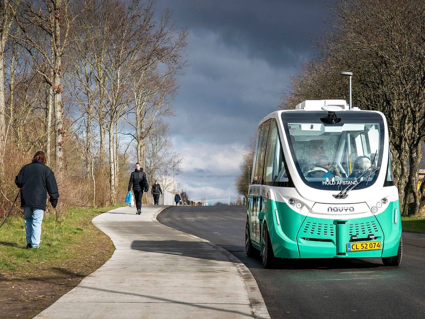 Forsøget med selvkørende busser i Aalborg stoppede i december måned. Der er ikke planer om, at starte et lignende projekt op igen. | Foto: Joachim Ladefoged/Ritzau Scanpix