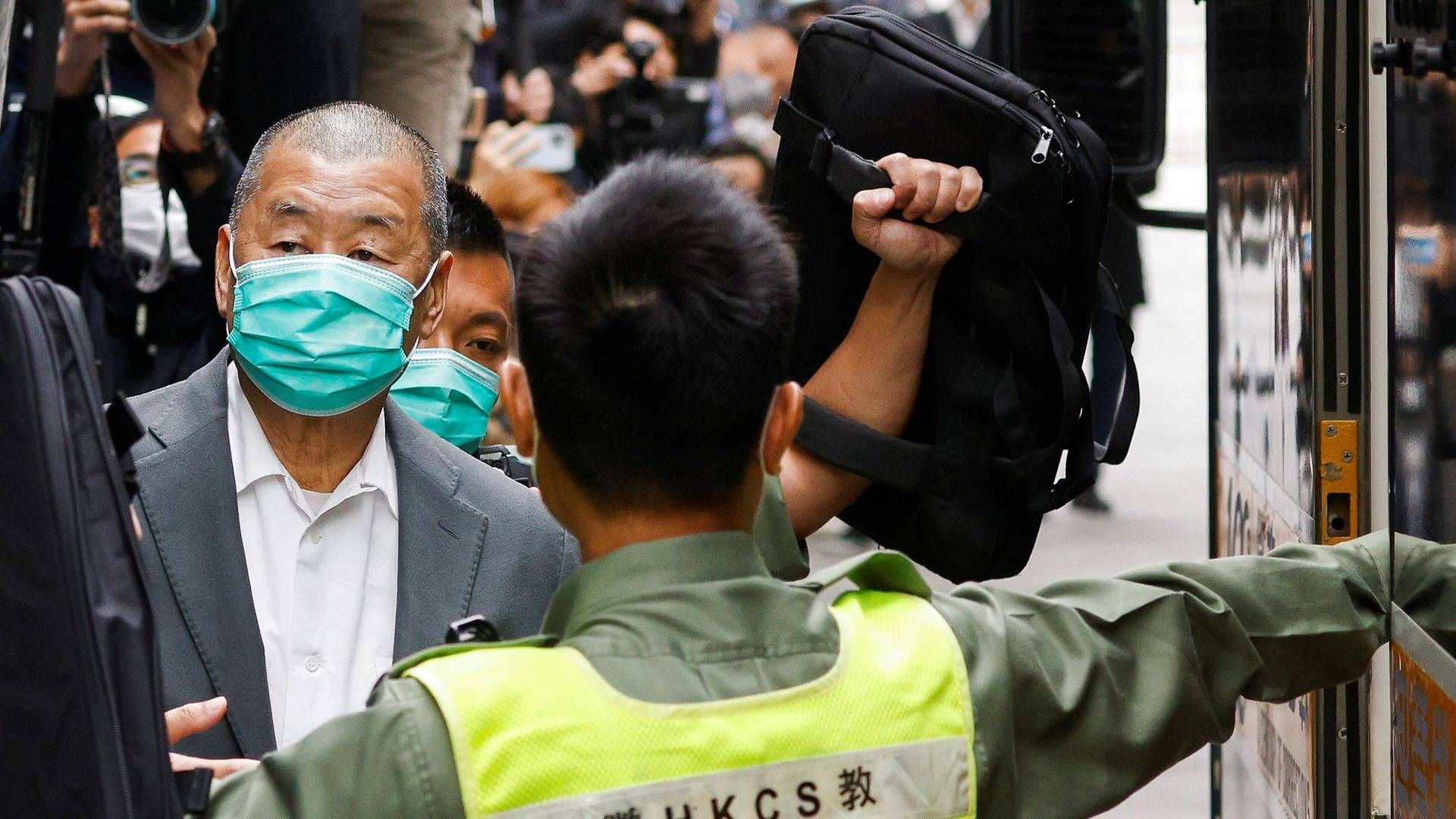 Jimmy Lai, ejer af avisen Apple Daily, er idømt fængselsstraf. | Foto: Tyrone Siu/Reuters/Ritzau Scanpix
