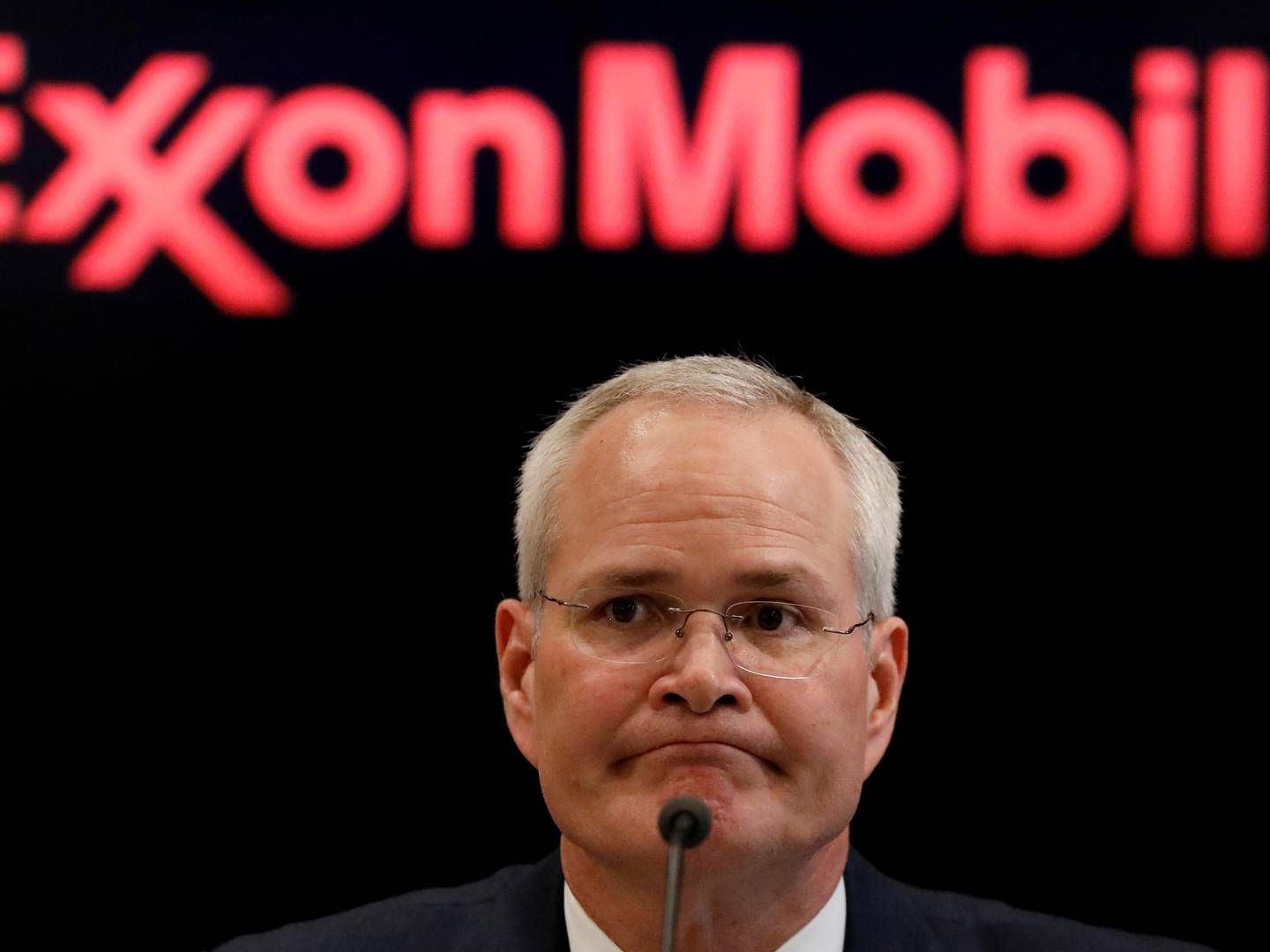 Darren Woods, chairman and CEO of Exxon Mobil Corporation, speaking at a conference in New York in 2017. | Photo: REUTERS/Brendan McDermid/File Photo