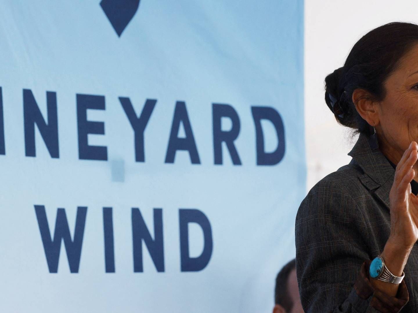 Last month, US Secretary of the Interior Deb Haaland made a speech at the groundbreaking ceremony of Vineyard Wind One. | Photo: BRIAN SNYDER/REUTERS / X90051