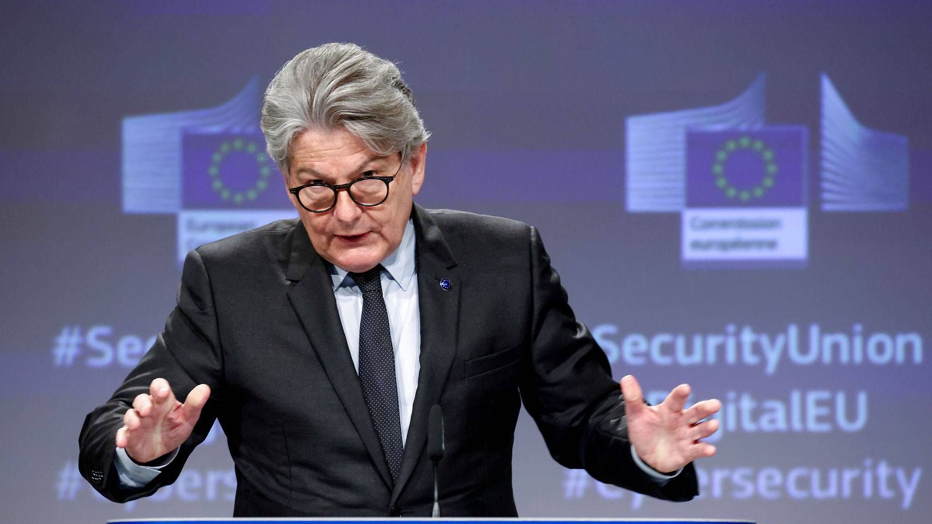 Kommissær for EU's indre marked, Thierry Breton. | Foto: Pool New/Reuters/Ritzau Scanpix