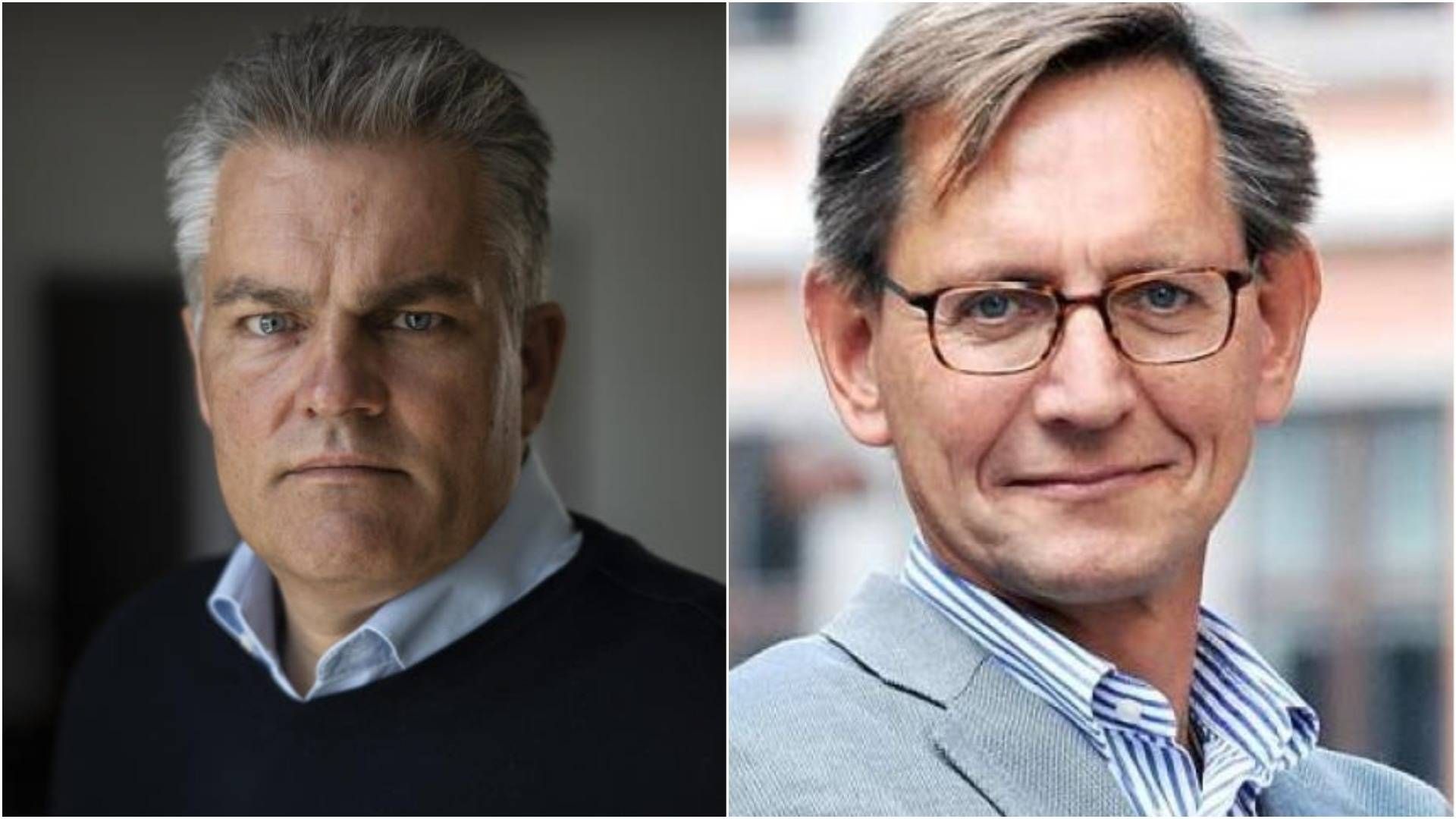 Til venstre Jesper Rosener fra Jysk Fynske Mider og til højre Erik Bjergager fra Kristeligt Dagblad. | Foto: Joachim Ladefoged // PR/Kristeligt Dagblad (sammensat af MediaWatch)