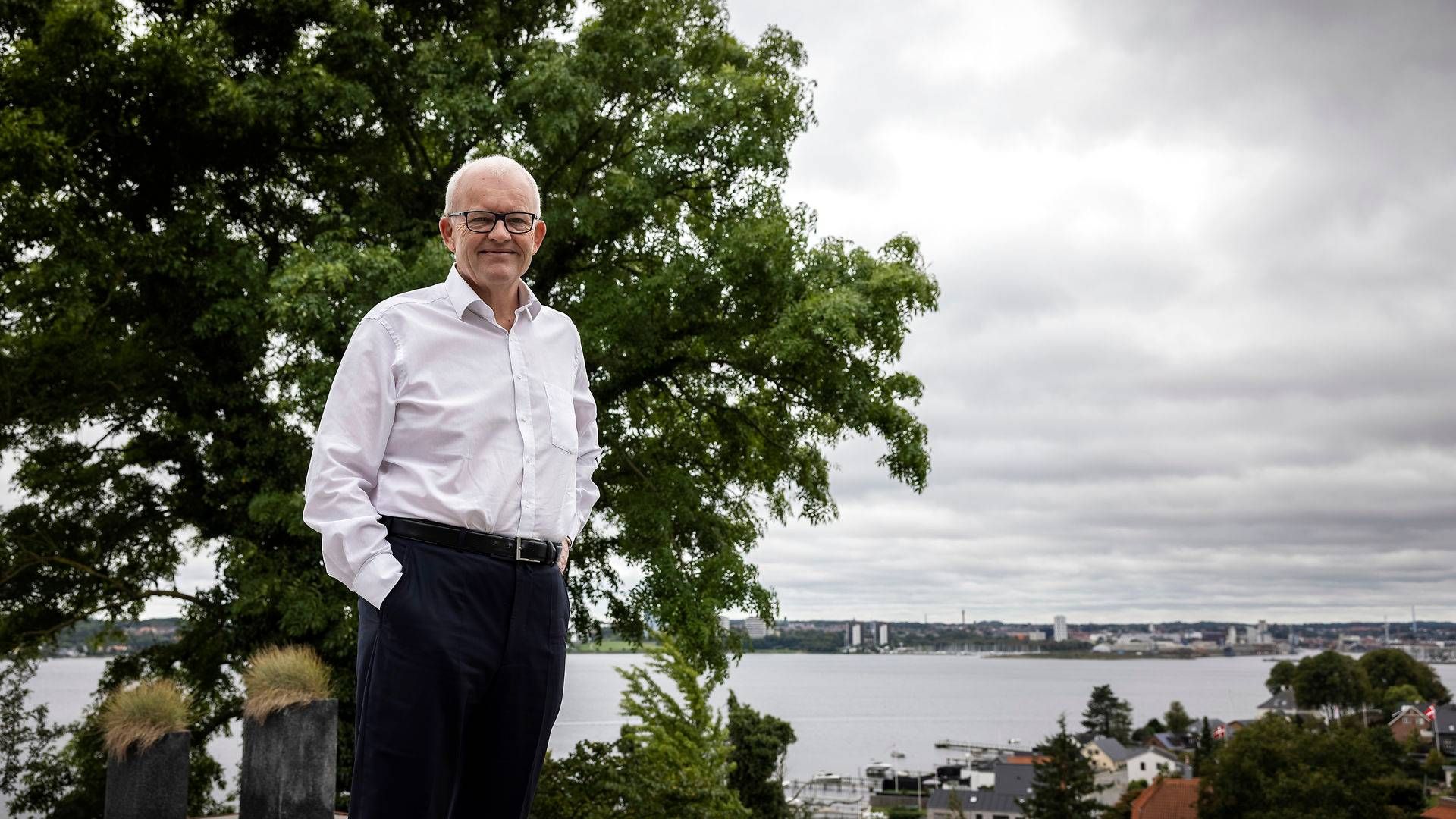 Flemming N. Enevoldsen har siddet for bordenden som formand for Esbjerg Havn i 20 år, men nu er faklen givet videre. | Foto: Joachim Ladefoged/Ritzau Scanpix