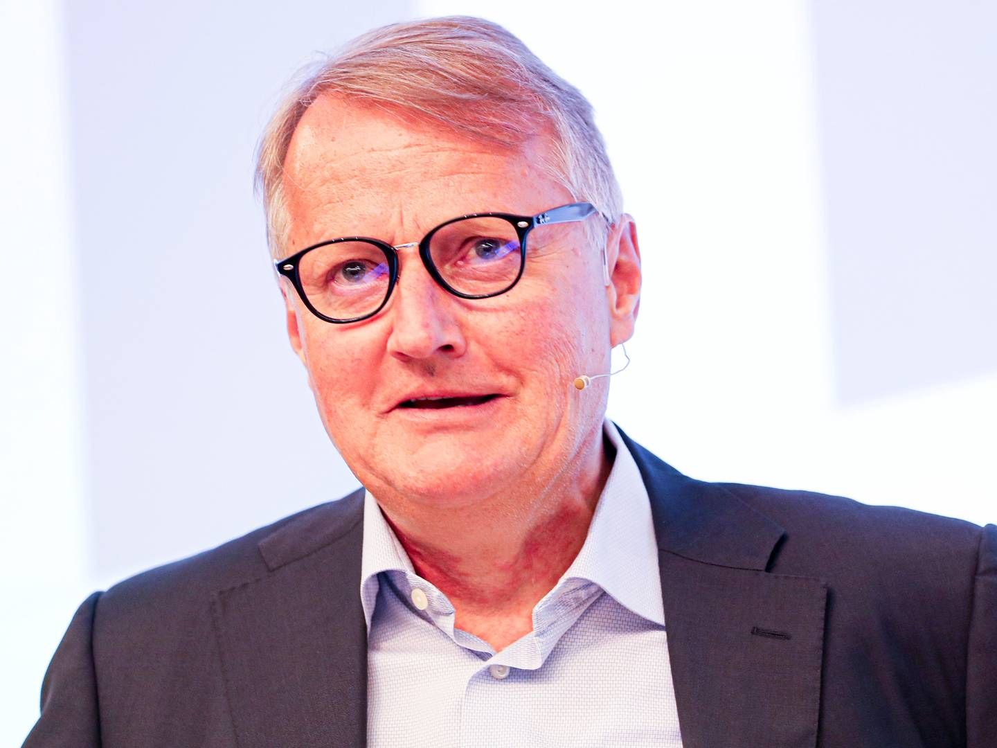 Her er Rune Bjerke avbildet fra da han i 2019 for siste gang som konsernsjef i DNB la frem bankens kvartalsresultat. Nå er han styreleder i Merkantilbygg Holding. | Foto: Geir Olsen, NTB
