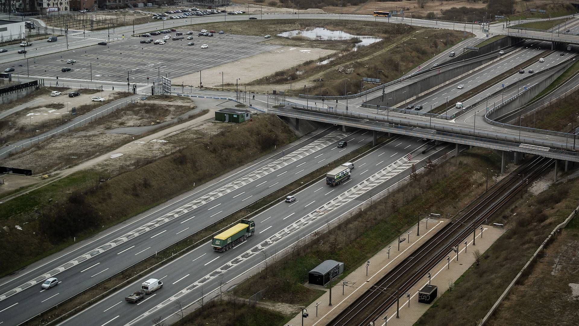 Danmarks bedst beliggende vejkryds er området ved Ørestad station blevet kaldt med både motorvej, metro og togstation tæt på. | Foto: Aleksander Klug/Ritzau Scanpix