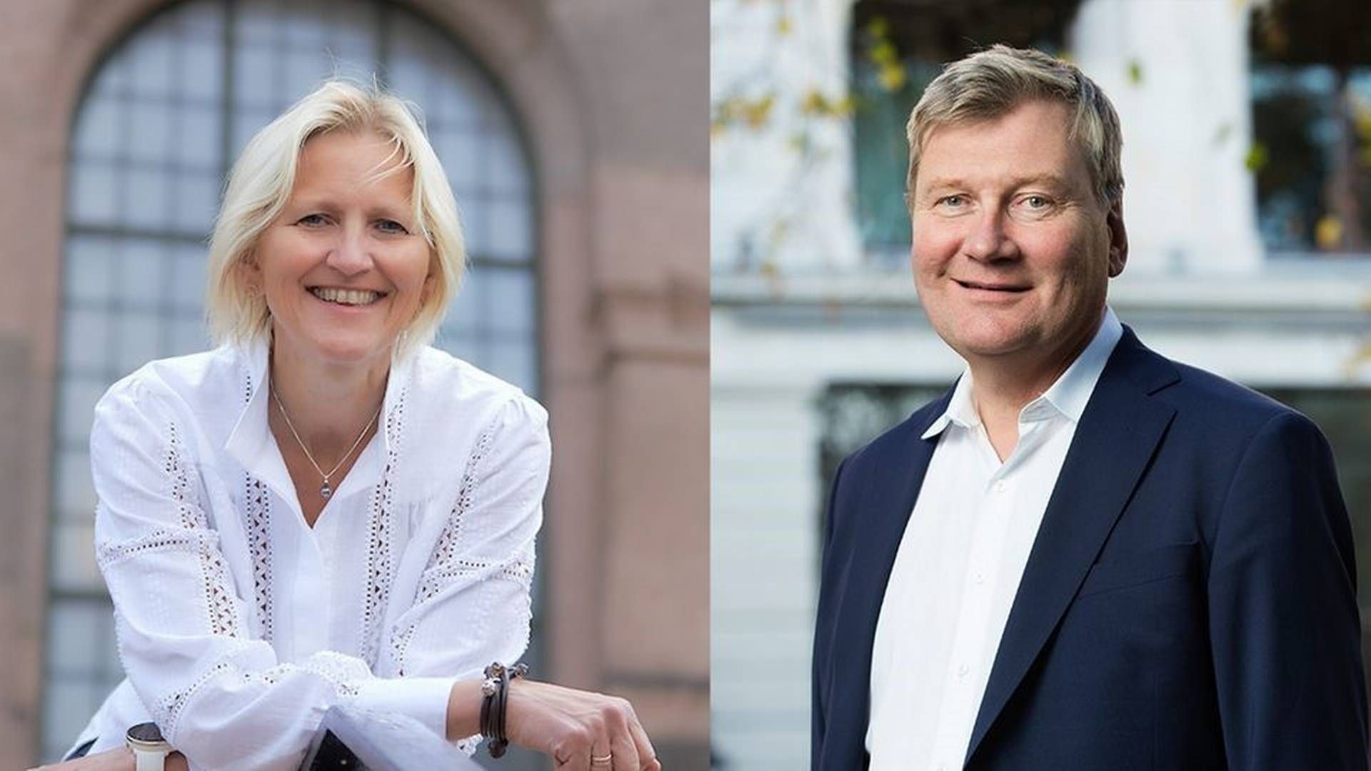 Karen Kvalevåg, Revisorforeningen og Helge Dlaen, Jbf bank. | Foto: Sverre Jarild