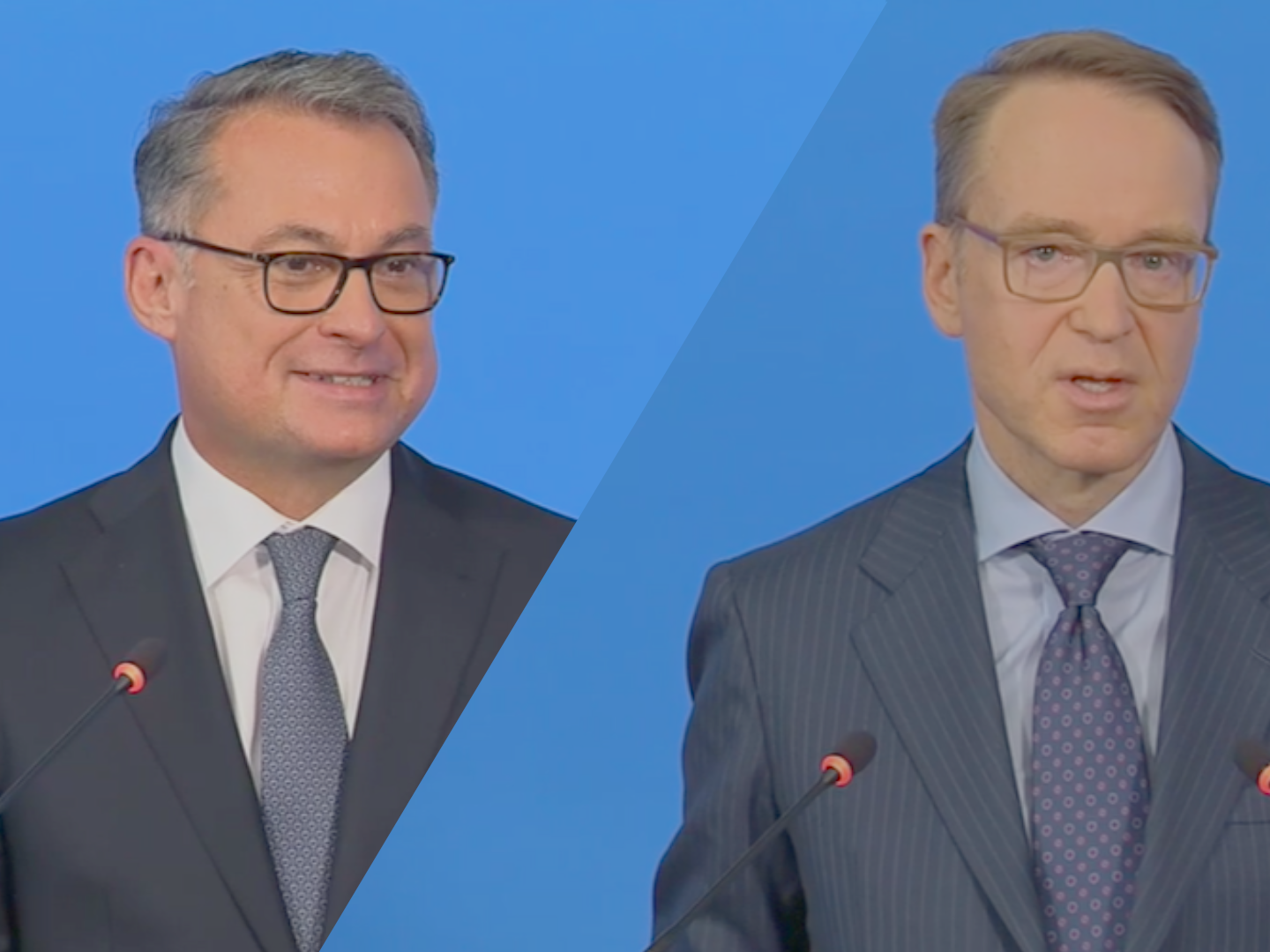 Bundesbankpräsident Joachim Nagel (l) und sein Vorgänger Jens Weidmann (r). | Foto: FinanzBusiness