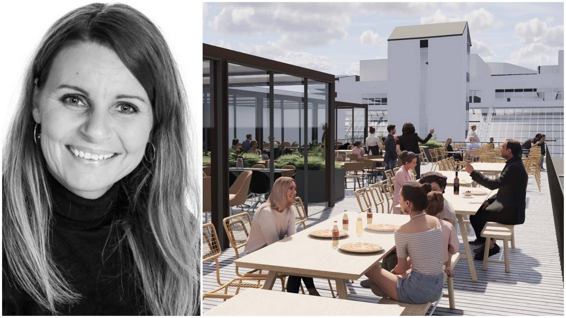 FÅR 700 SITTEPLASSER: Thon Eiendoms Hilde Kringlebotn kan ønske Olivia velkommen til Sandnes. Restauranten får over 700 spiseplasser over tre etasjer, inkludert takterrasse. | Foto: Thon Eiendom og Dark Arkitekter
