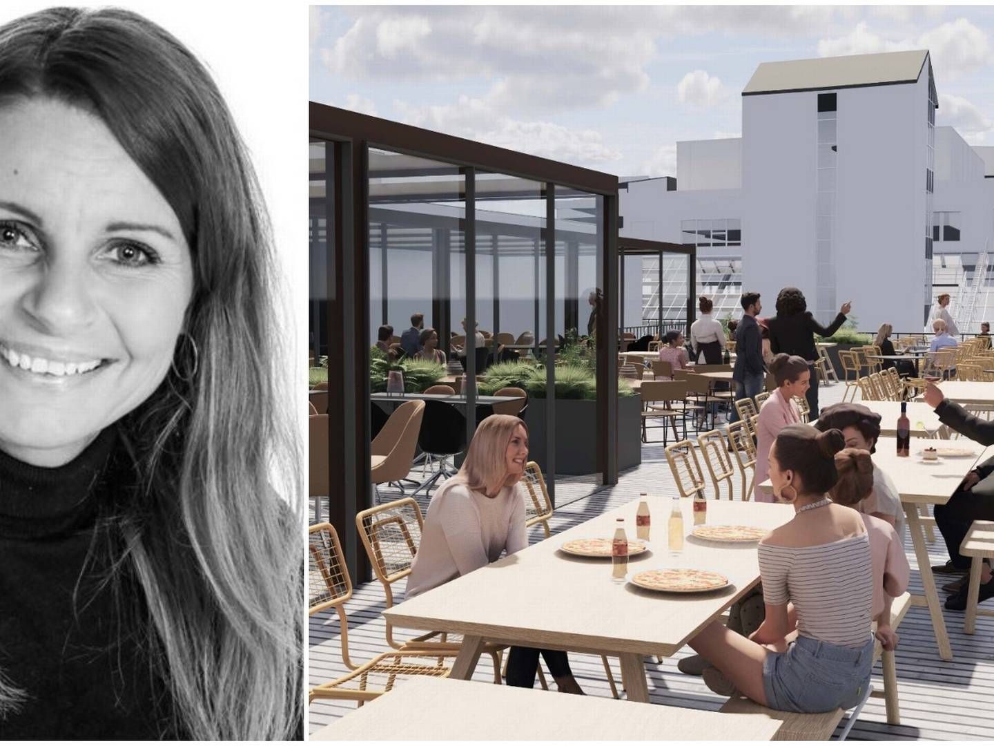 FÅR 700 SITTEPLASSER: Thon Eiendoms Hilde Kringlebotn kan ønske Olivia velkommen til Sandnes. Restauranten får over 700 spiseplasser over tre etasjer, inkludert takterrasse. | Foto: Thon Eiendom og Dark Arkitekter