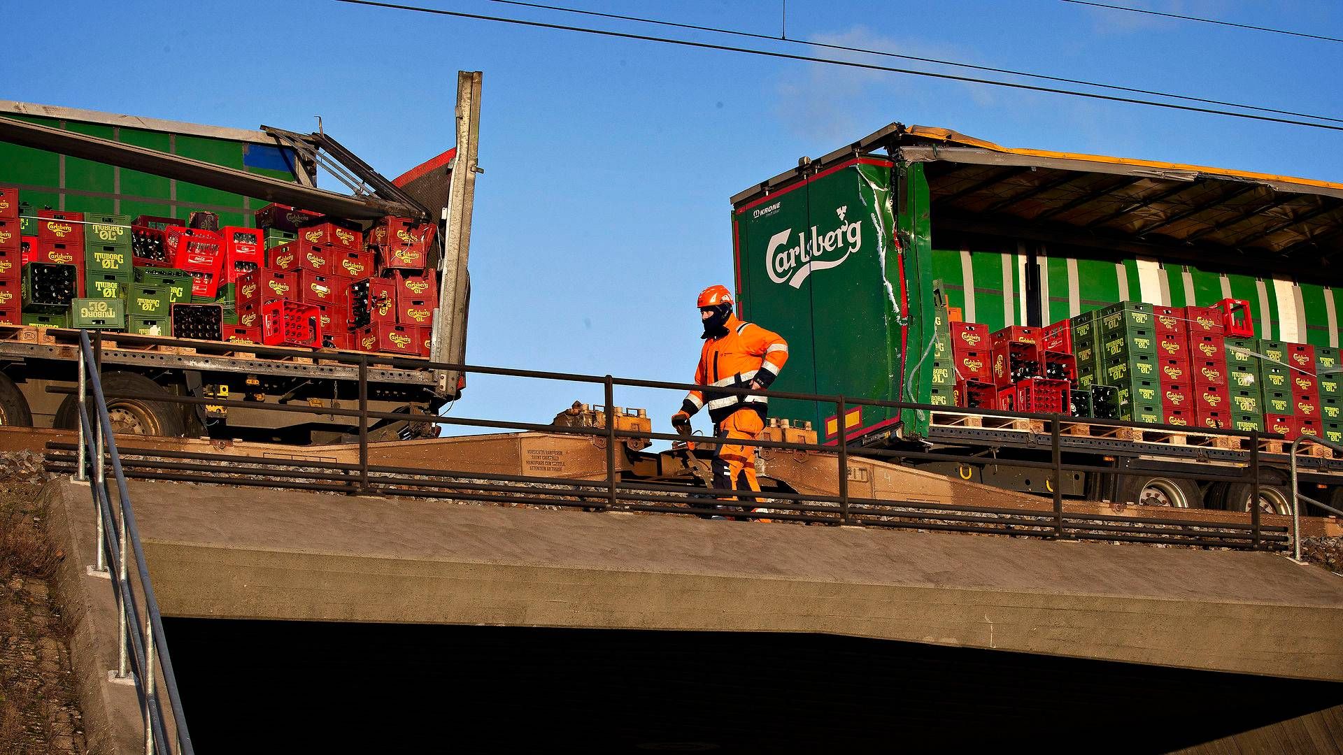 Et tog fra DB Cargo var også involveret i den ulykke på Storebæltsbroen, der i 2019 kostede flere menneskeliv. | Foto: Martin Lehmann/Ritzau Scanpix