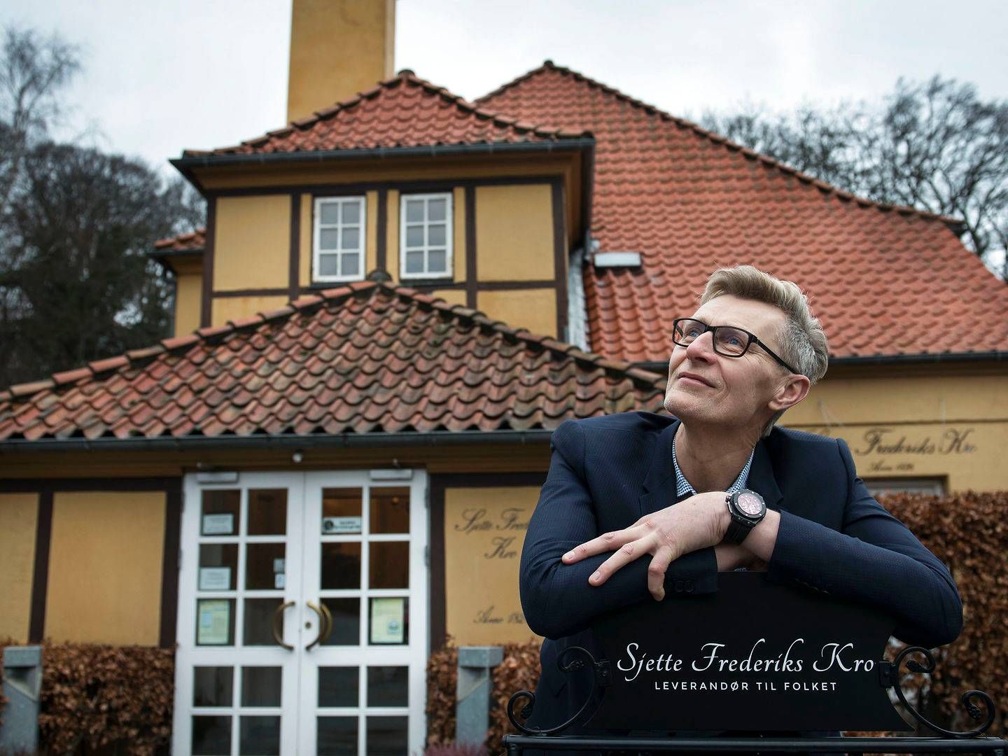 Arkivfoto af Jørgen Peter Danielsen foran spisestedet Sjette Frederiks Kro i Risskov ved Aarhus. | Foto: Jan Dagø/Jyllands-Posten/Ritzau Scanpix