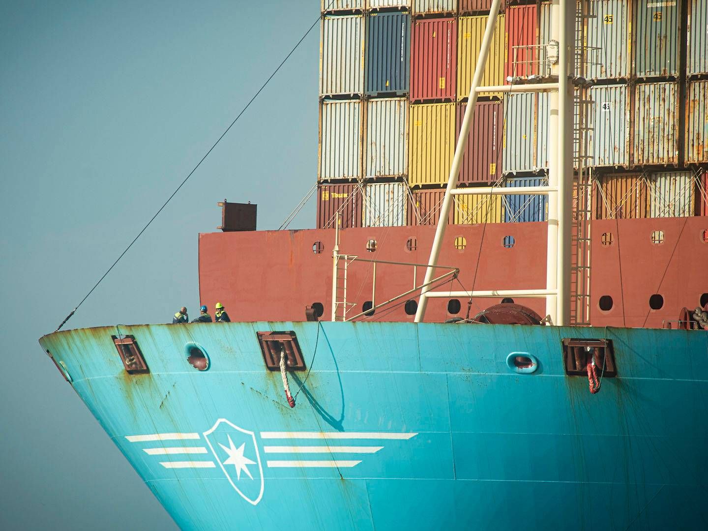 Maersk råder aktuelt over på 735 skibe. Heraf er 405 skibe chartrede, og derfor ligger der en stor opgave i chartermarkedet, når det kommer til rederiets nye klimamål for 2040. | Foto: Marcos Morenos/AP/Ritzau Scanpix