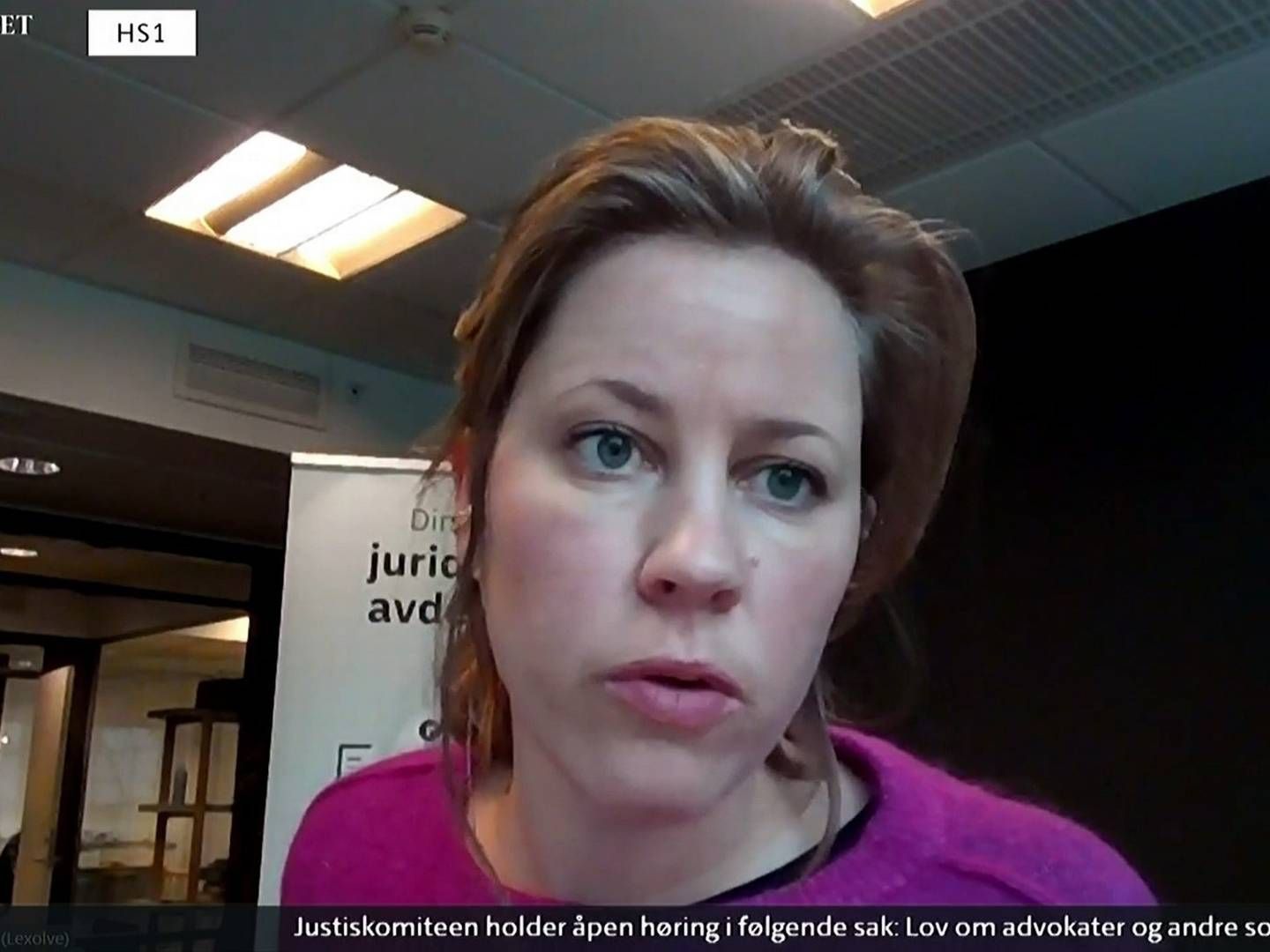 Merete Nygaard, gründer og daglig leder i Lexolve. | Foto: Skjermdump Stortingets nett-TV