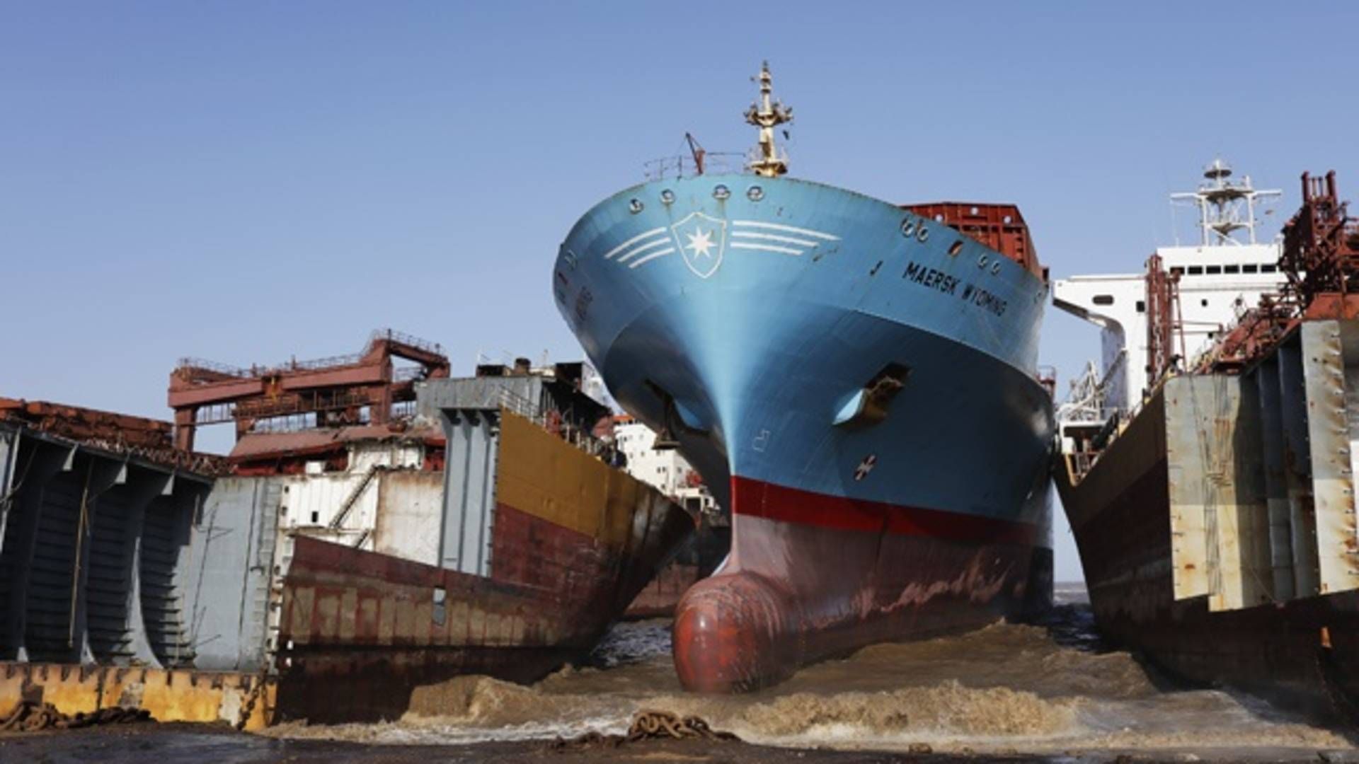 Skibsophugning i Alang i Indien. Arkivfoto. | Foto: PR / Maersk