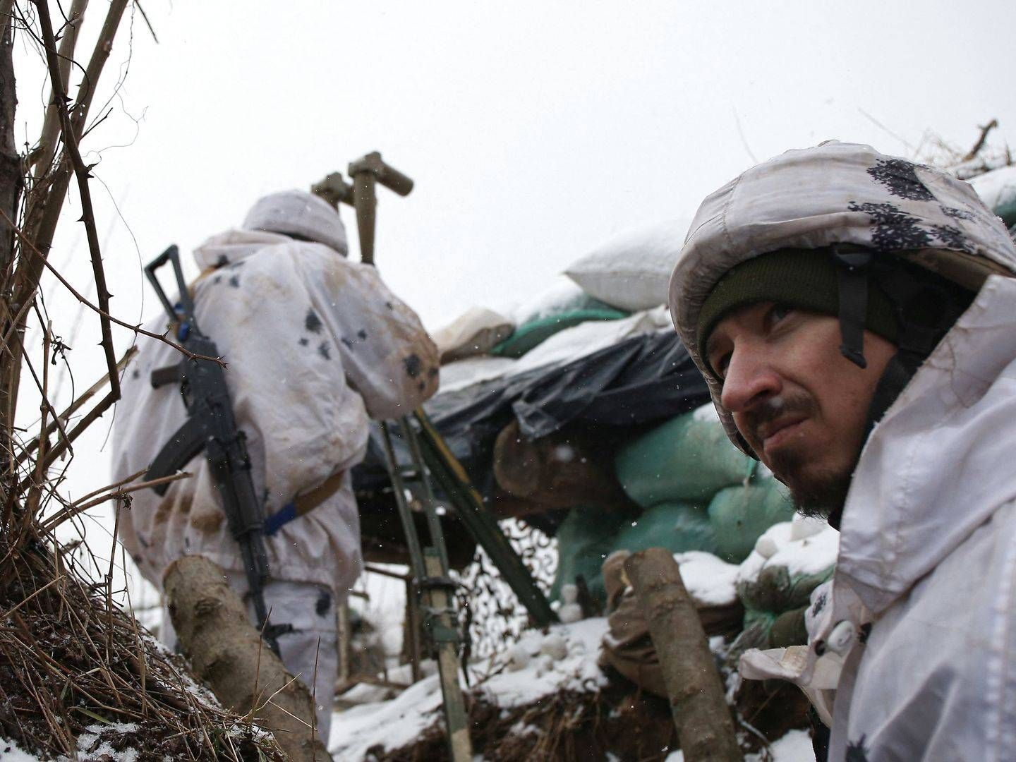 Ukrainiske soldater tæt på frontlinjen i Donetsk-regionen | Foto: Anatolii Stepanov/AFP/Ritzau Scanpix