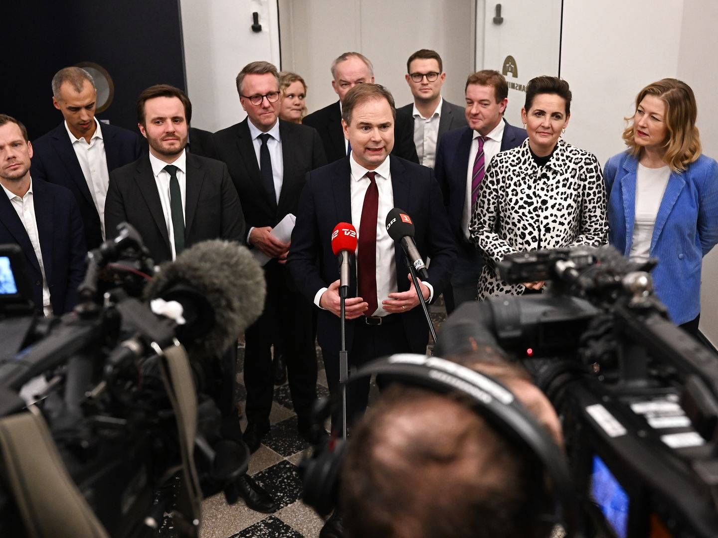 Bag den politiske aftale står regeringen, De Radikale, Dansk Folkeparti, SF og Kristendemokraterne. | Foto: Philip Davali/Ritzau Scanpix