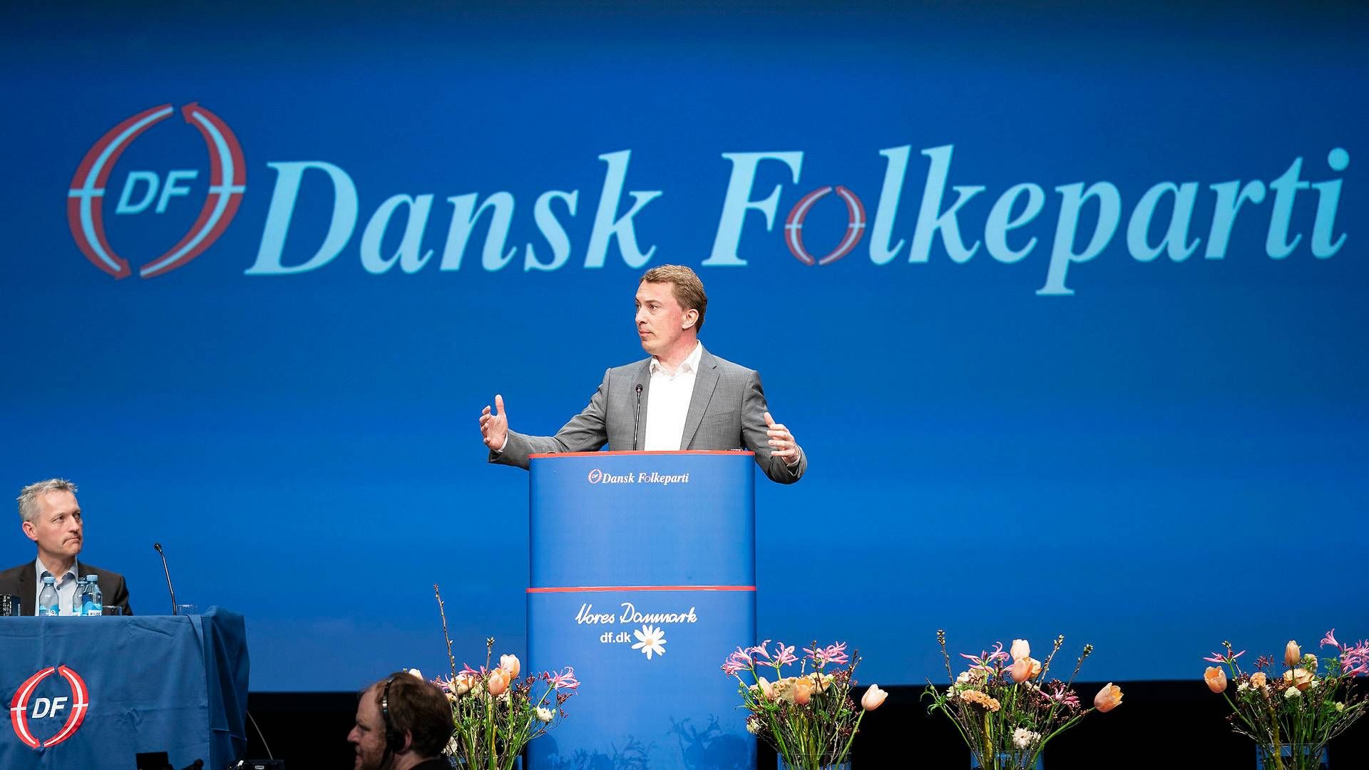 Forhåndsfavoritten Morten Messerschmidt er ny formand i Dansk Folkeparti efter søndag eftermiddag at have vundet kampvalget om posten i Herning Kongrescenter. | Foto: Bo Amstrup/Ritzau Scanpix