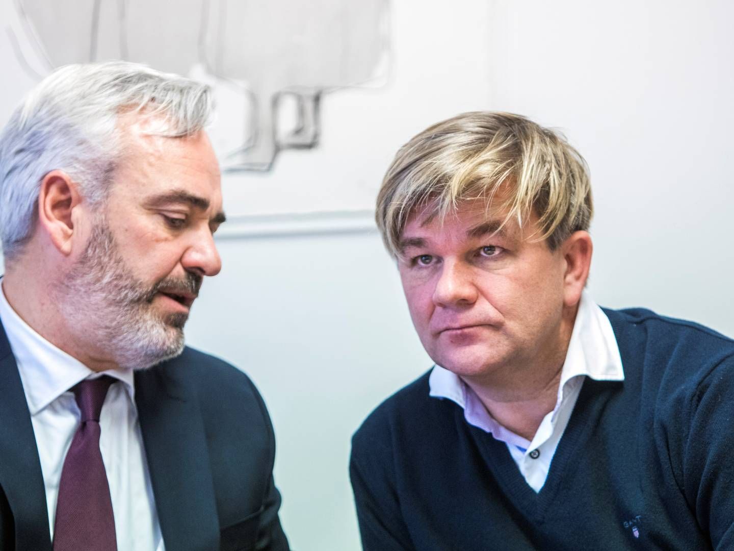 Advokat Hans Kristian Skarpholt sammen med Henning Solberg fra en konkursbegjæring mot Ramiz Safdar. | Foto: Ole Berg-Rusten / NTB.