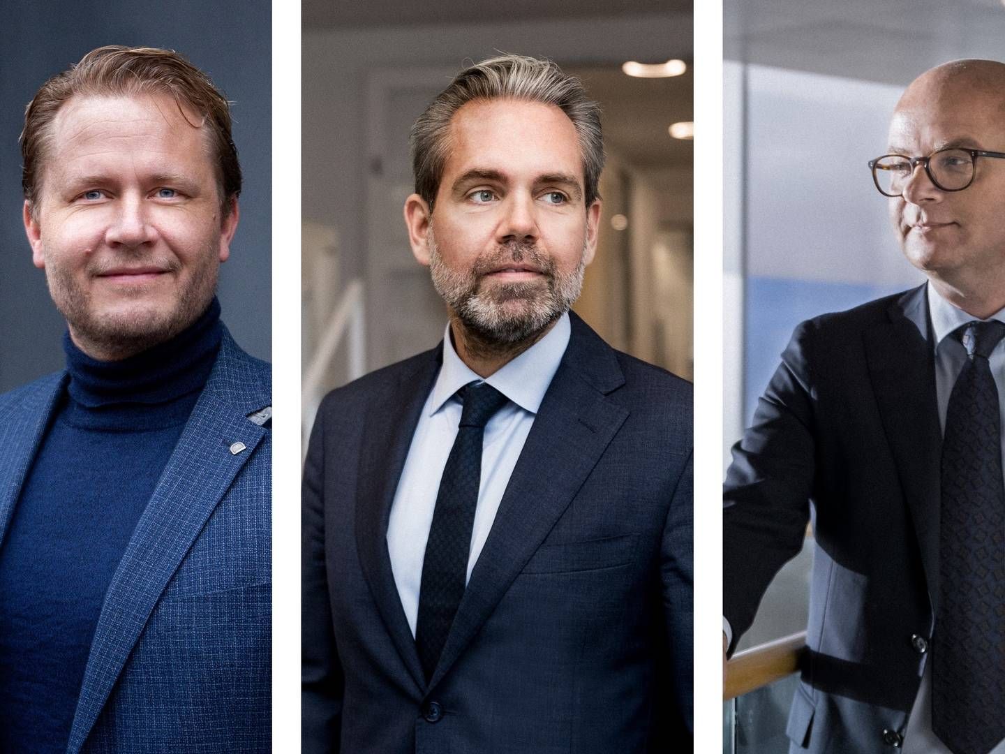 Fra venstre: Anders Hørlyck Jensen, Peter Østergaard Nielsen og Jakob Østervang, som har taget hele deres hold på området for vedvarende energi med til Accura fra Bech-Bruun. | Foto: PR