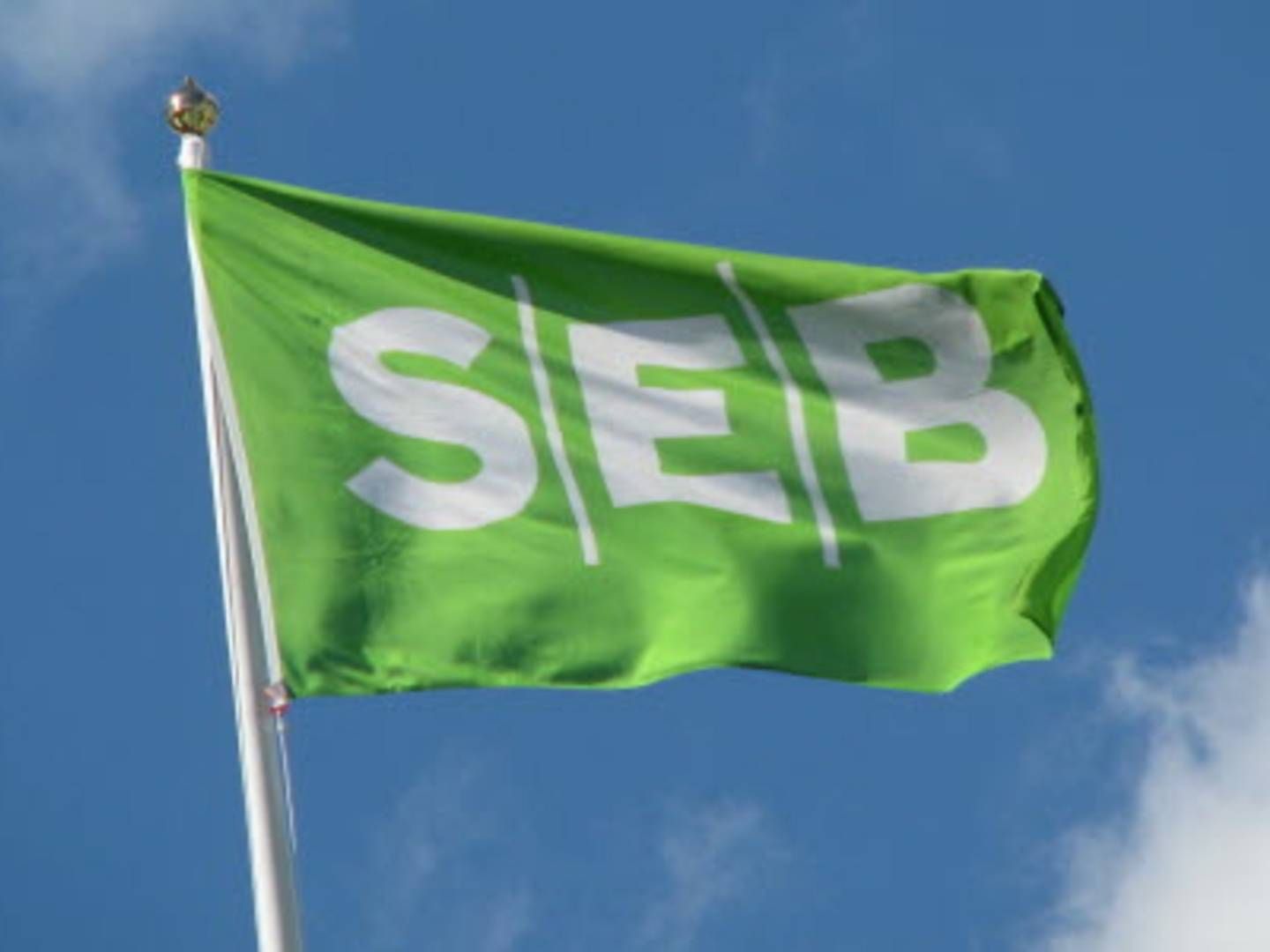 Flag with SEB's logo. | Photo: PR/SEB