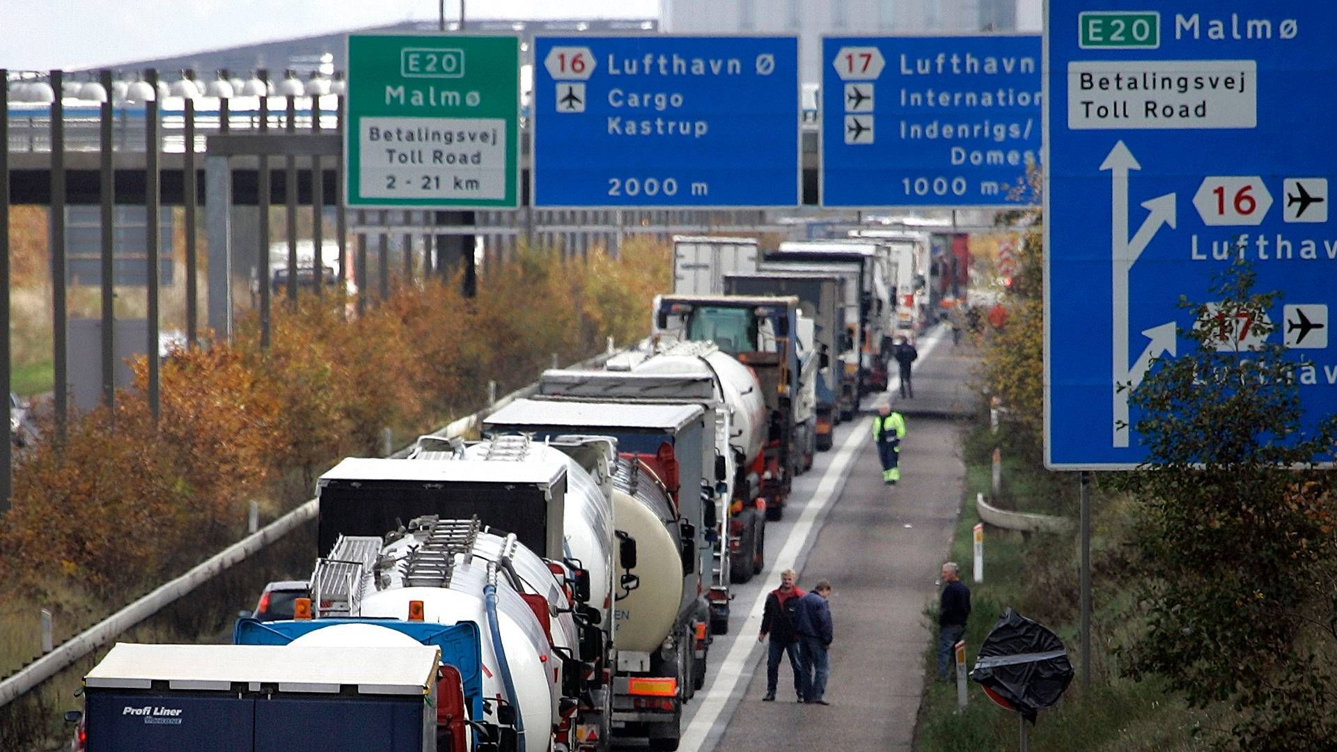 Cabotagekørsel dækker over indenrigstransporter, der udføres af et udenlandsk indregistret køretøj. En lastbil må køre tre cabotageture på syv dage, hvorefter køretøjet skal forlade landet. | Foto: Finn Frandsen/Politiken/Ritzau Scanpix