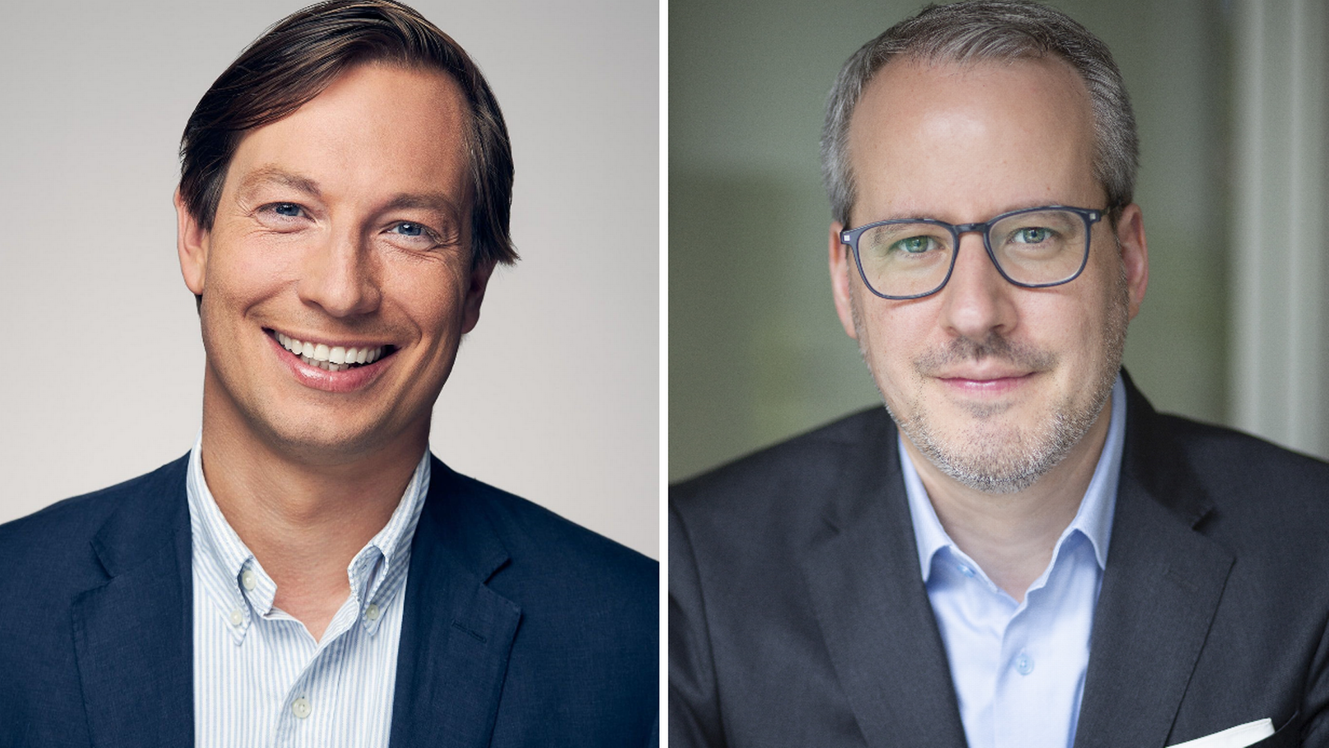 (v.l.) Nicholas Hanser, Head of Technology Investmentbanking bei Saxenhammer, und Julian Riedlbauer, Partner bei GP Bullhound. | Foto: Saxenhammer (links); GP Bullhound (rechts)