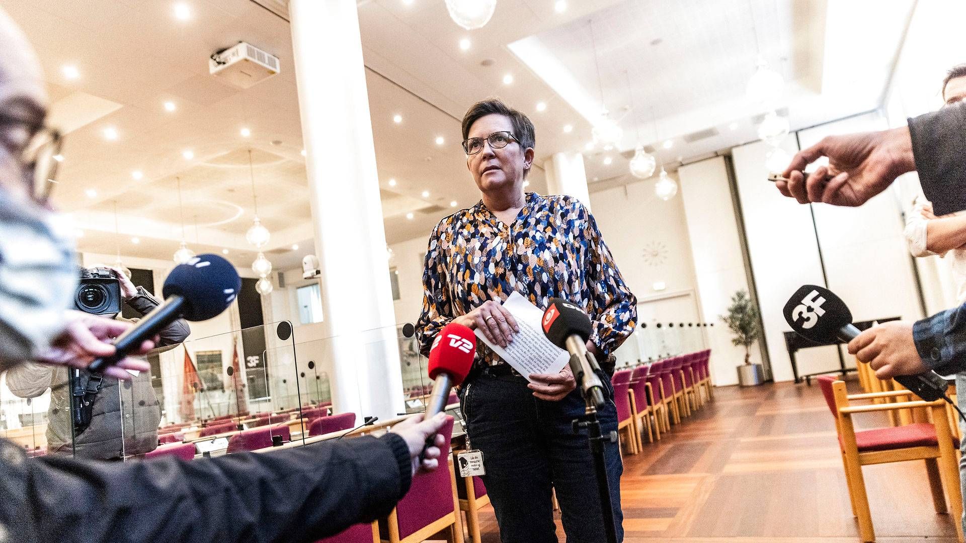 Tidligere næstformand, Tina Christensen, er blevet valgt som foreløbig formand for 3F. | Foto: Ólafur Steinar Rye Gestsson/Ritzau Scanpix